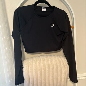 Gymshark Black Long Sleeve Crop Top